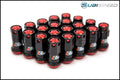 Project Kics 12X1.25 Black R40 Iconix Lug Nuts - 16+4 (Red Cap)