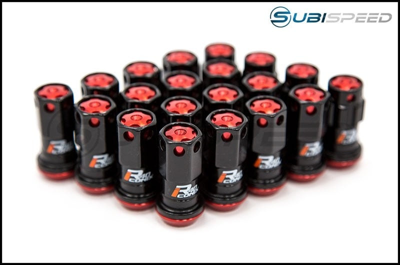 Project Kics 12X1.25 Black R40 Iconix Lug Nuts - 16+4 (Red Cap)