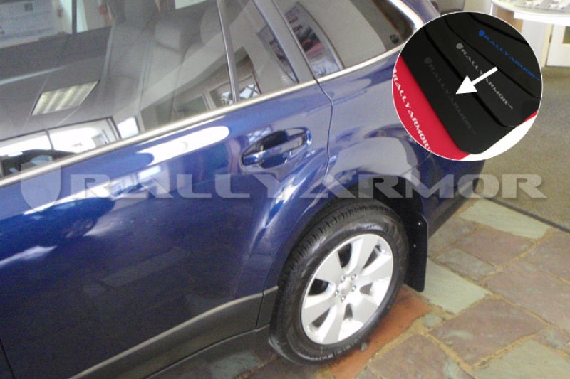 Rally Armor UR Mud Flap w/Grey Logo - Black - 2010-2014 Subaru Outback