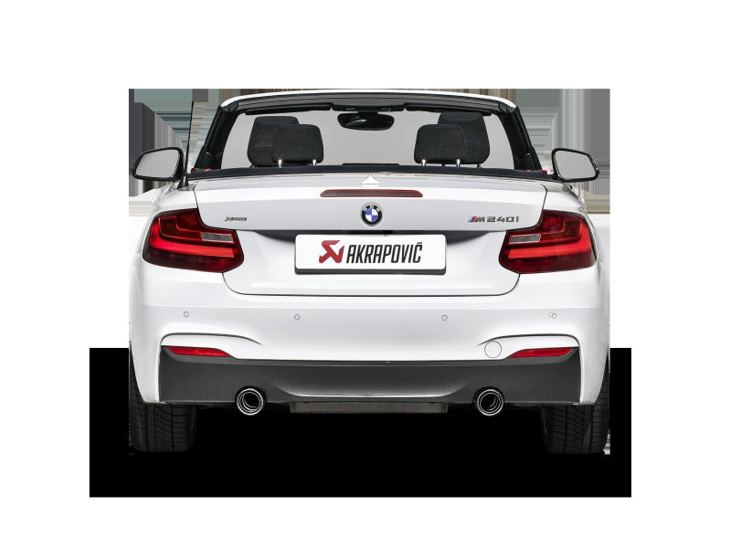Akrapovic Evolution Line Cat Back Stainless Steel with Carbon Tips (Req. Link Pipe) for 2016-2017 BMW M240i (F22 F23) - MTP-BM/SS/4H