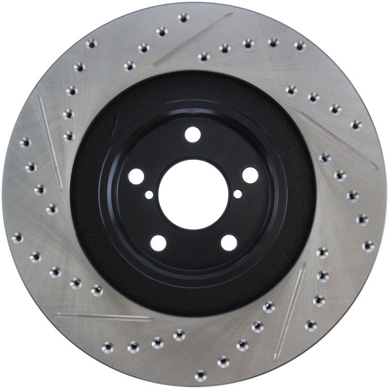 StopTech Slotted & Drilled Sport Brake Rotor - Front Left - 2002-2010 Subaru WRX (Excl. STI)