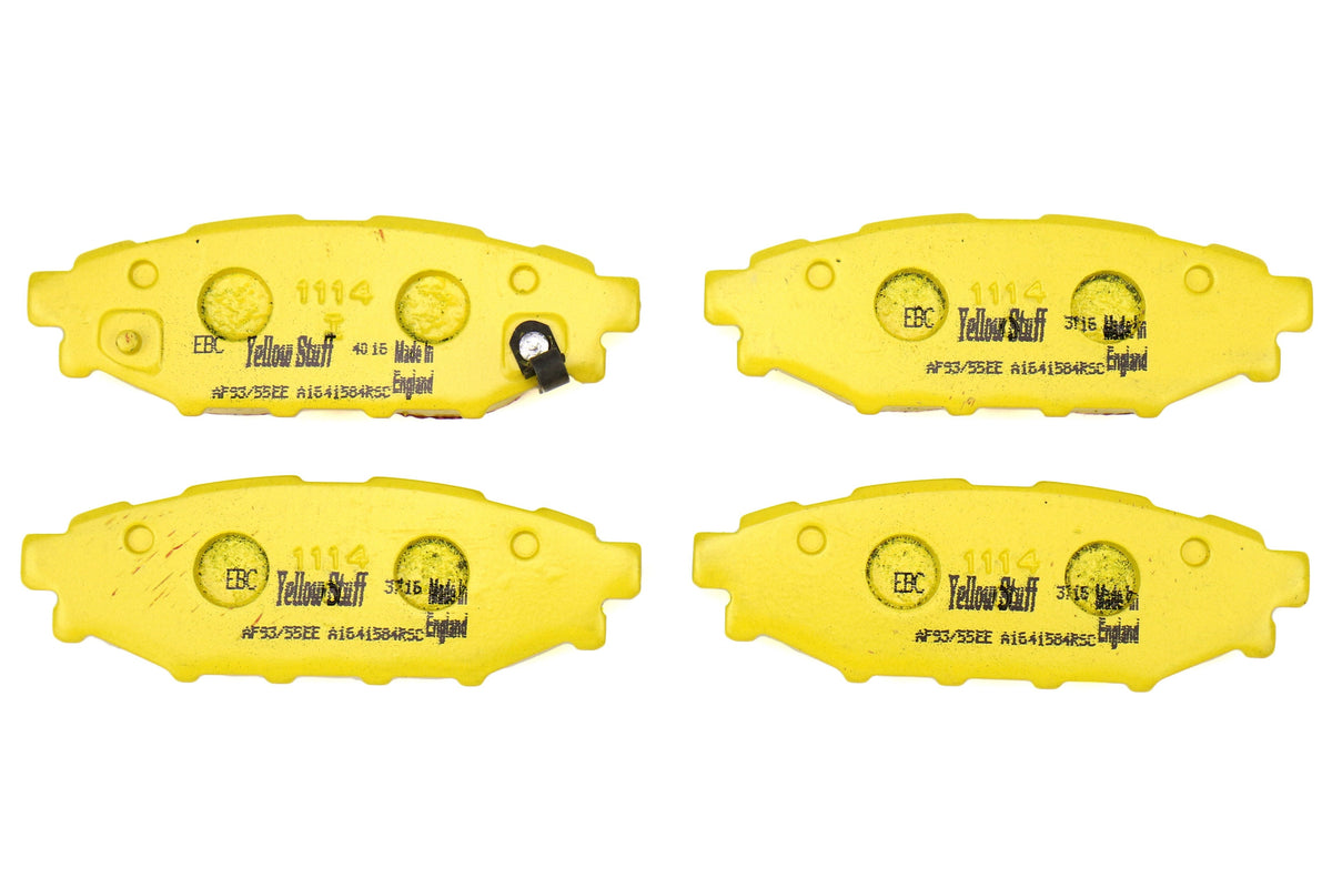 EBC Brakes Yellowstuff Street And Track Rear Brake Pads - 2008-2014 Subaru WRX / 2013-2020 BRZ /FR-S / GT86