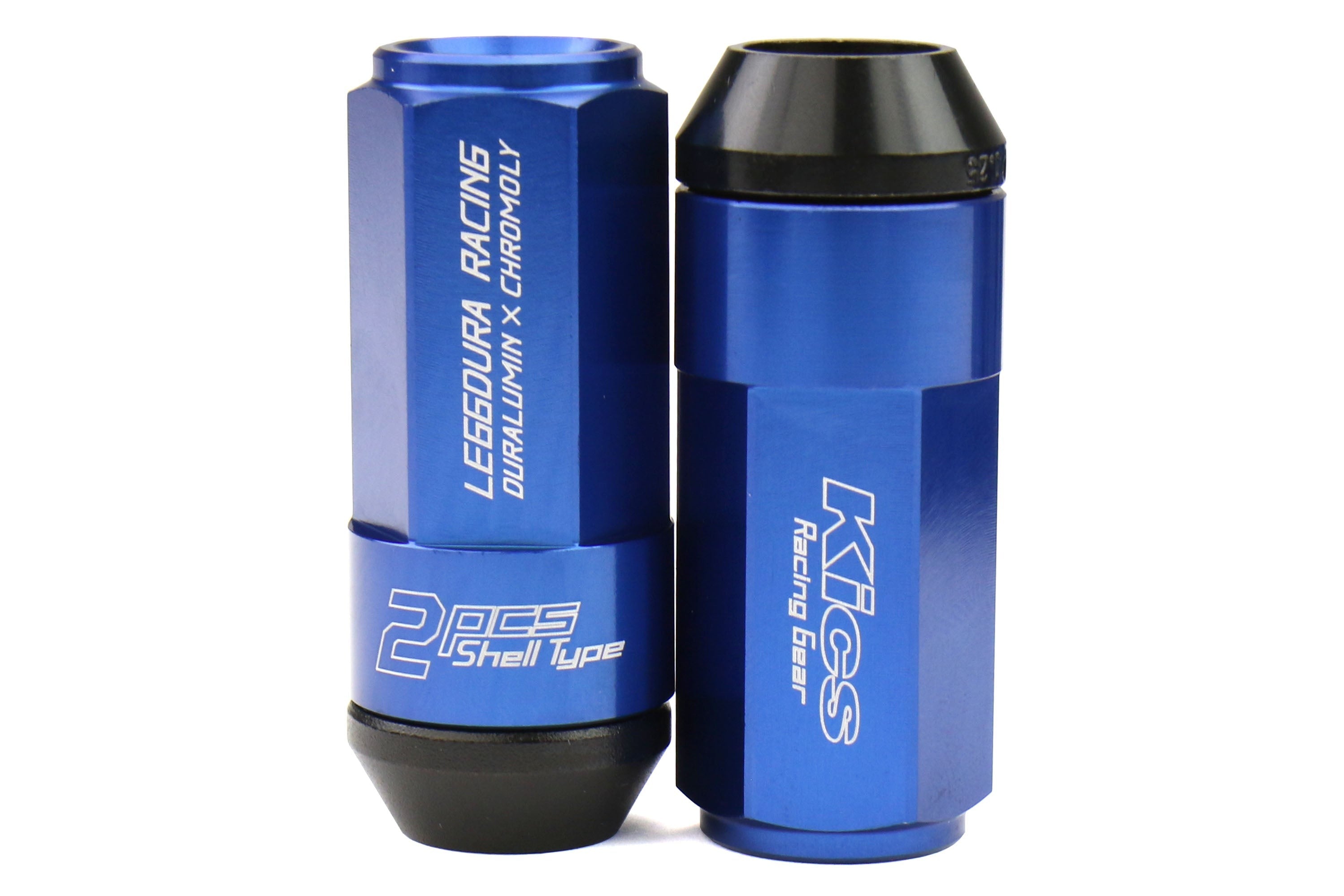 Project Kics Leggdura Racing Shell Type Lug Nut Set 53mm Closed-End Look 12X1.25 Blue - Universal