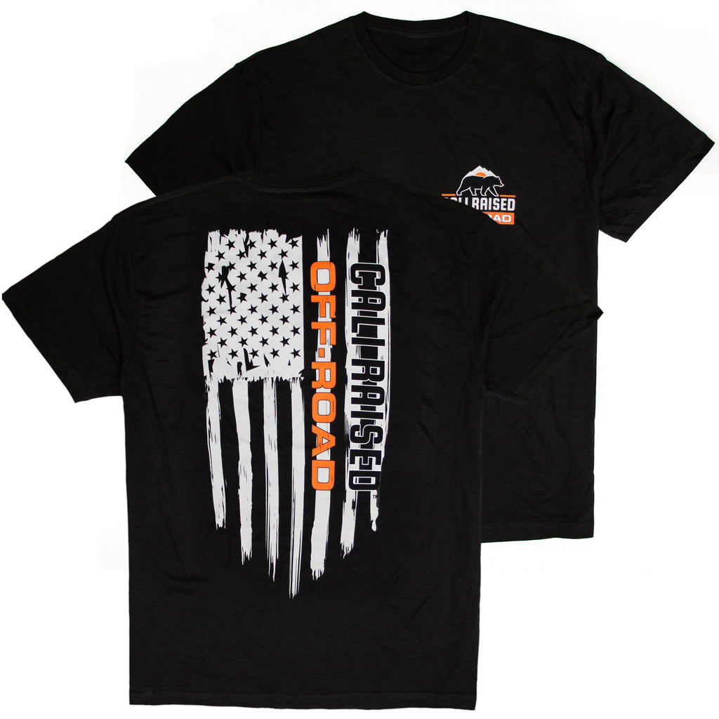 Cali Raised Off-Road "Flag" Men's Crew Neck Short-Sleeve Shirt