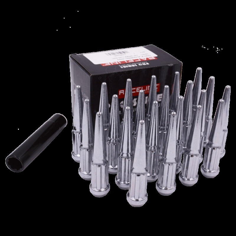 Raceline 12x1.5 XL Spike Chrome Lug Nuts (Set of 24)
