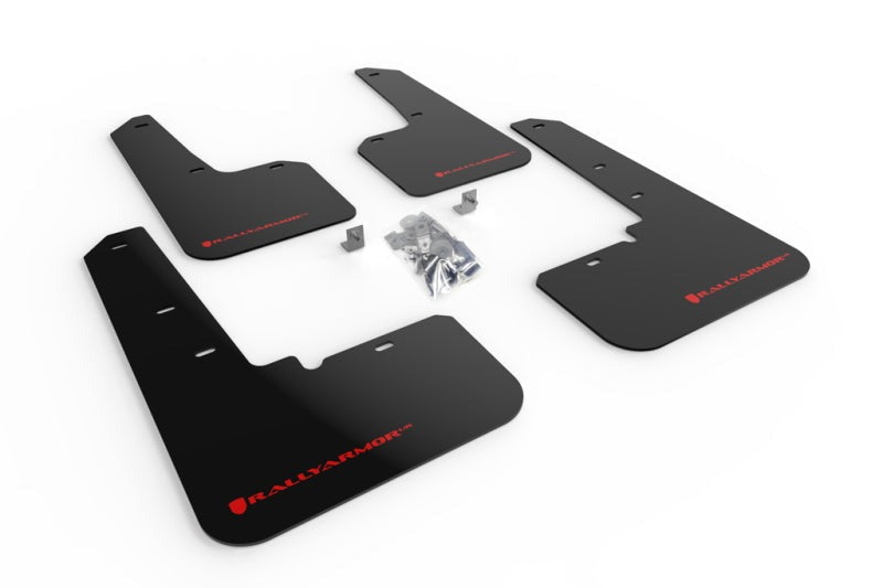 Rally Armor UR Mud Flap w/Red Logo - Black - 2020-2024 Subaru Outback