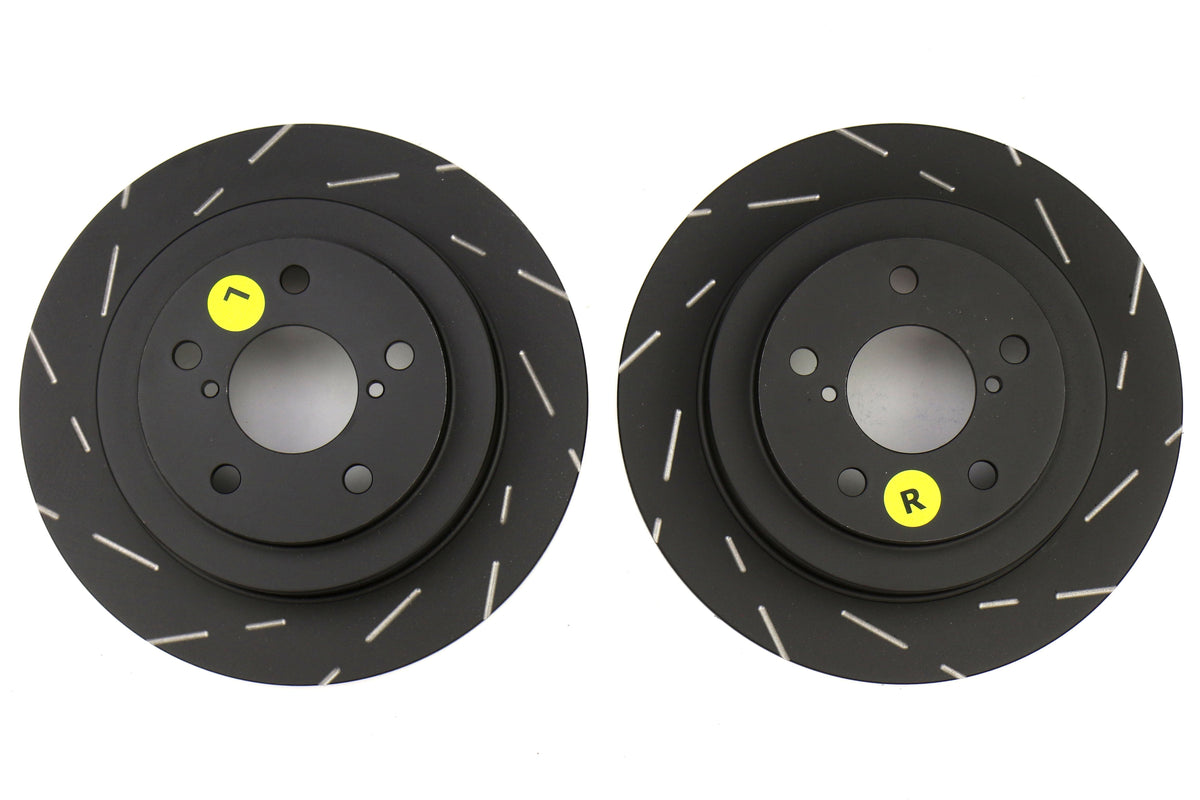 EBC Brakes USR Series Sport Slotted Rear Brake Rotors - 2002-2007 Subaru WRX