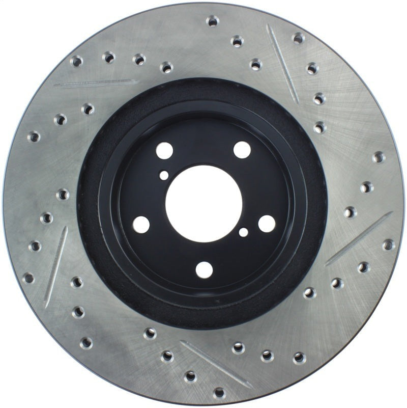 StopTech Slotted & Drilled Sport Brake Rotor - Front Right - 2002-2007 Subaru WRX