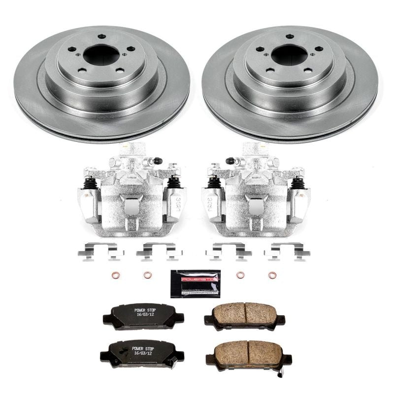 Power Stop Autospecialty Brake Kit w/Calipers - Rear - 2005-2009 Subaru Legacy