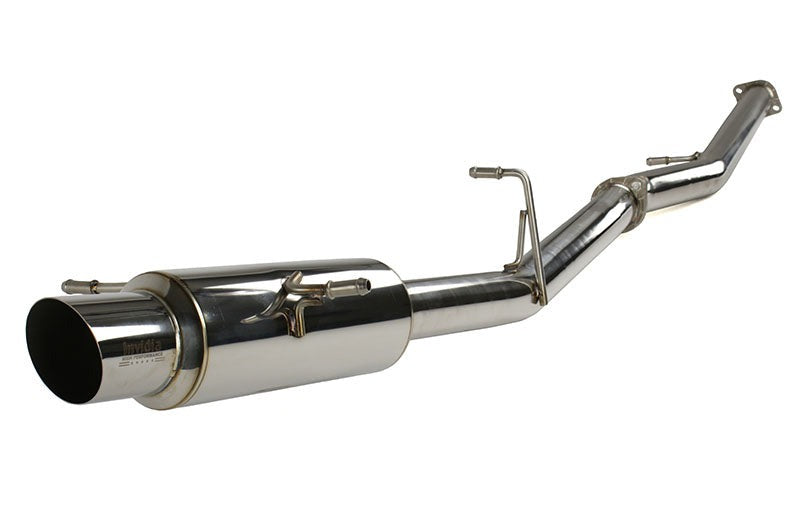 Invidia Racing Series Single Exit Cat Back Exhaust - Stainless Steel Tip - 2002-2007 Subaru WRX / STI