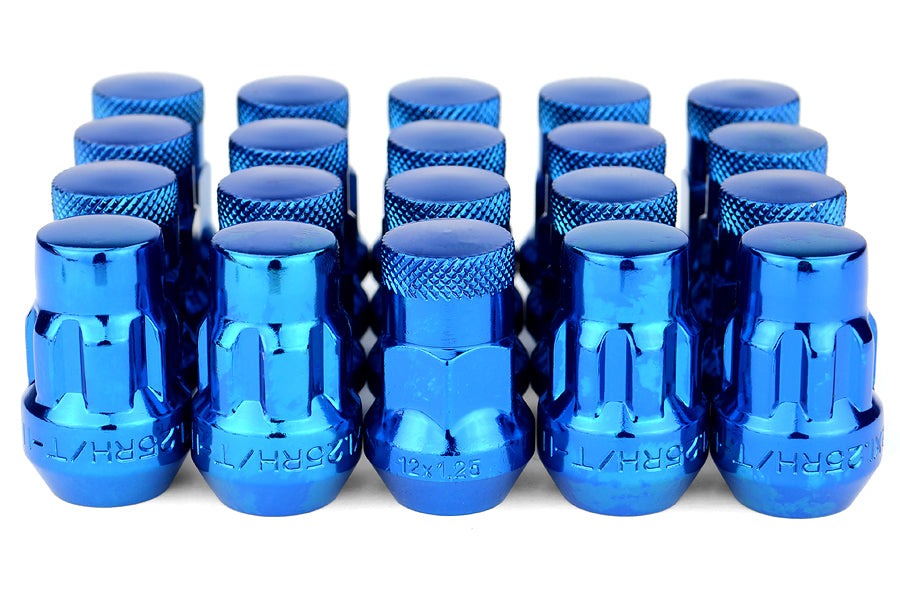 Wheel Mate Muteki SR35 Close End Lug Nuts w/ Lock Set - Blue 12x1.50 35mm