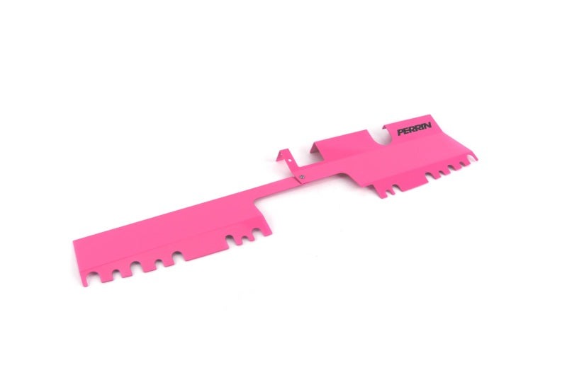 PERRIN Radiator Shroud (With OEM Intake Scoop) - Hyper Pink 2015-2021 Subaru WRX/STI