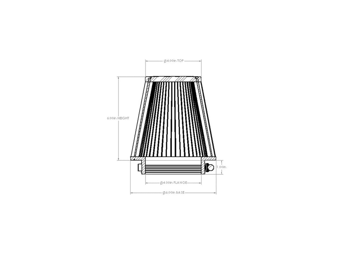 aFe D2 Universal Air Filter 4in x 6in x 4in x 6in - 21-40006V