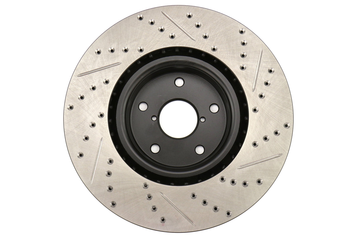 Stoptech Drilled and Slotted Rotor Single Front Right - 2005-2017 - Subaru STI