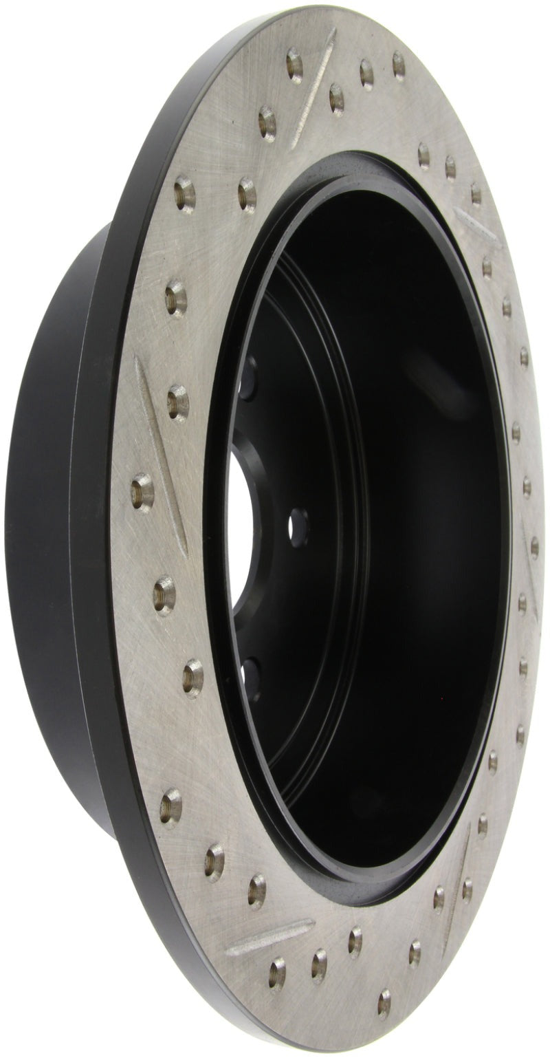 StopTech Slotted & Drilled Sport Brake Rotor - Rear Left - 2008-2014 Subaru WRX (Excl. STI)