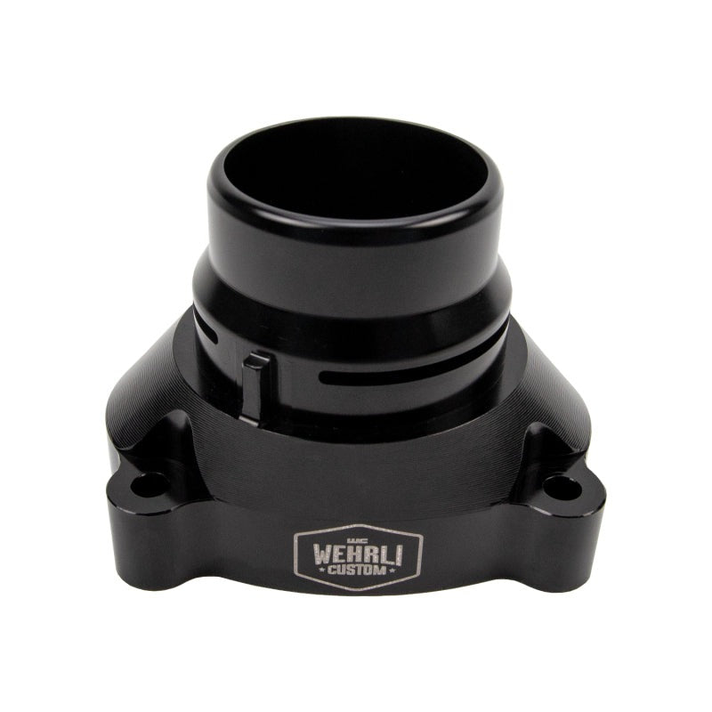 Wehrli 11-25 Ford Power Stroke 6.7L Billet Aluminum Thermostat Housing - Black Anodized
