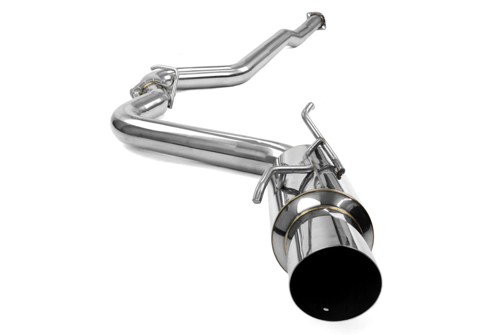 Invidia Racing Series Single Exit Cat Back Exhaust - Stainless Steel Tip - 2008-2014 Subaru WRX / STI Hatchback