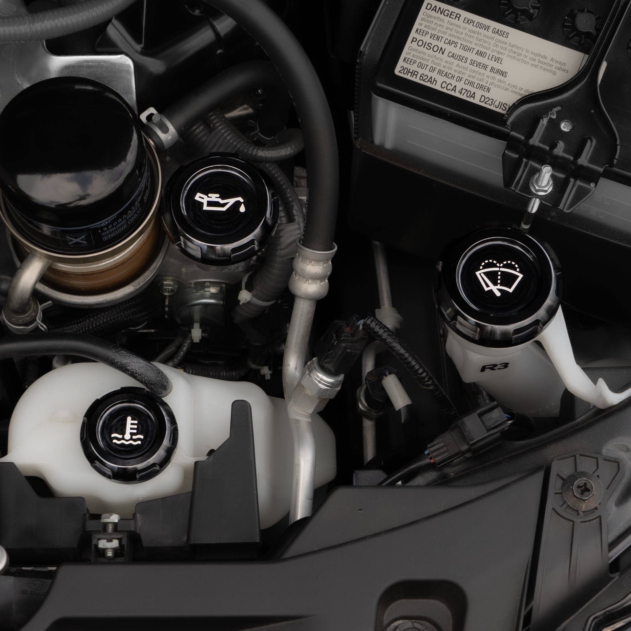 Billetworkz Engine Bay Caps - Subaru Forester XT 2009-2013