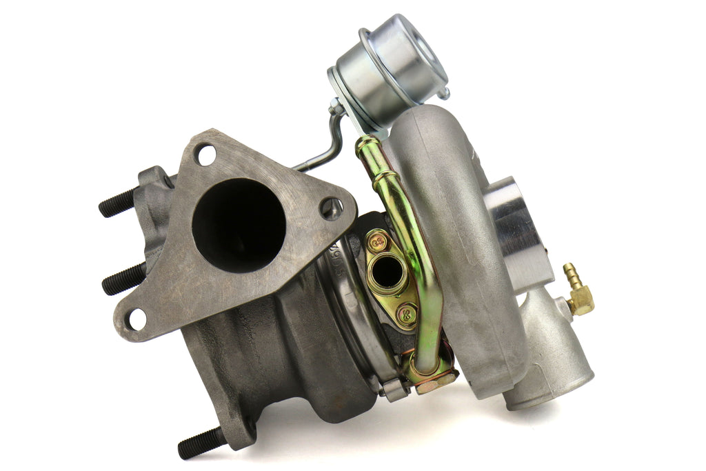 Forced Performance FP GREEN Turbocharger Subaru STI 60mm 8cm IWG w/ Oil Feed Line - 2002-2007 Subaru WRX / 2004-2021 Subaru STI