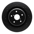 R1 Concepts Drilled & Slotted Black Rear Left Brake Rotor - 2019-2025 Subaru Ascent