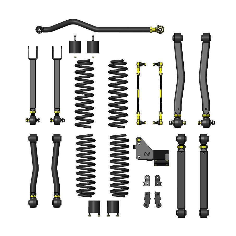 CLAYTON OFF ROAD Jeep Wrangler 3.5" OVERLAND+ Lift Kit 2007-2018, JK 3008030