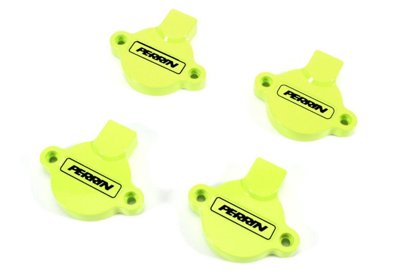 Perrin Neon Yellow Cam Solenoid Covers - 2015-2024 Subaru WRX