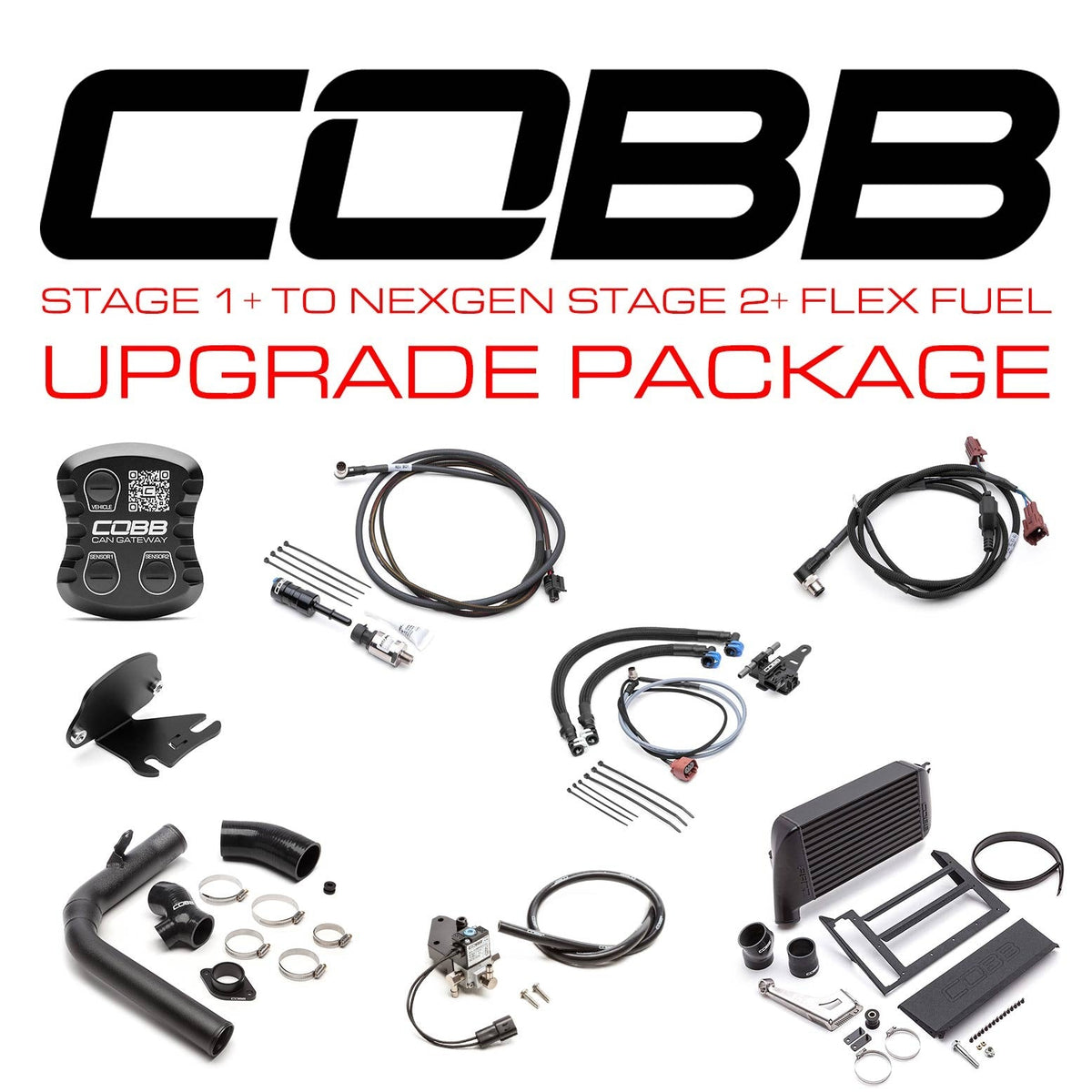 CobbStage 1+ to NexGen Stage 2 + CAN Flex Fuel Power Package - Black - 2018-2021 Subaru WRX