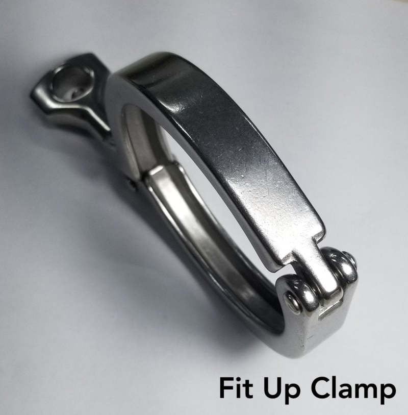 Ticon 3in Stainless Steel Tri-Clover Clamp Heavy Duty Single Pin with Silicone Gasket