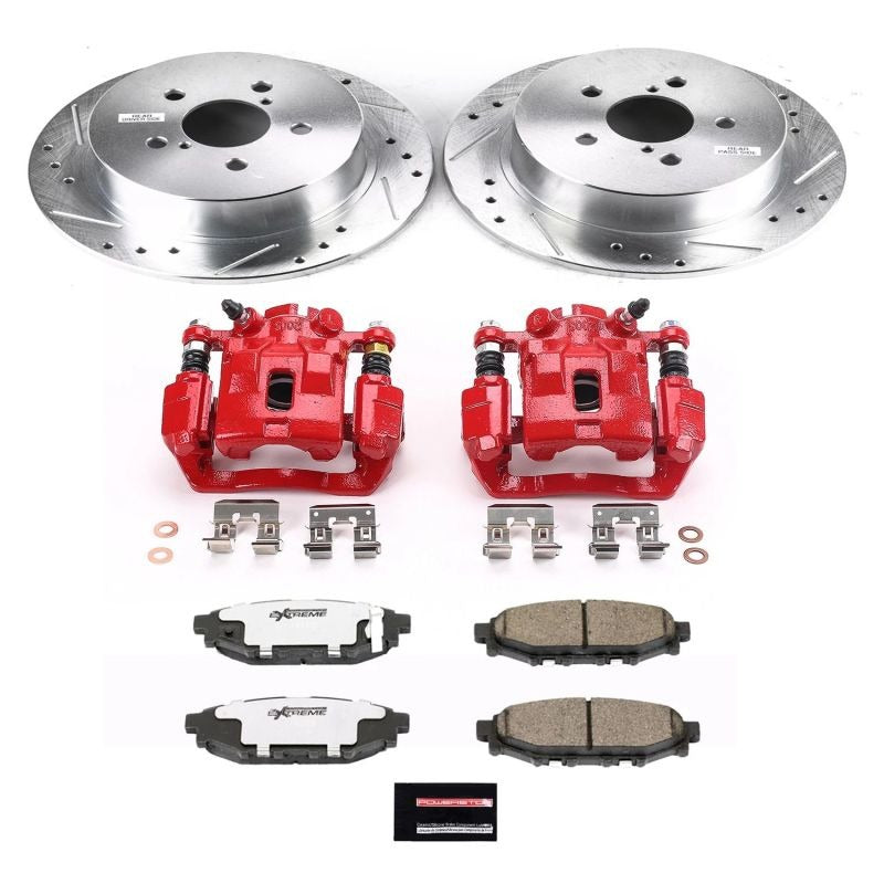 Power Stop Z26 Street Warrior Brake Kit w/Calipers - Rear - 2005 Subaru Legacy