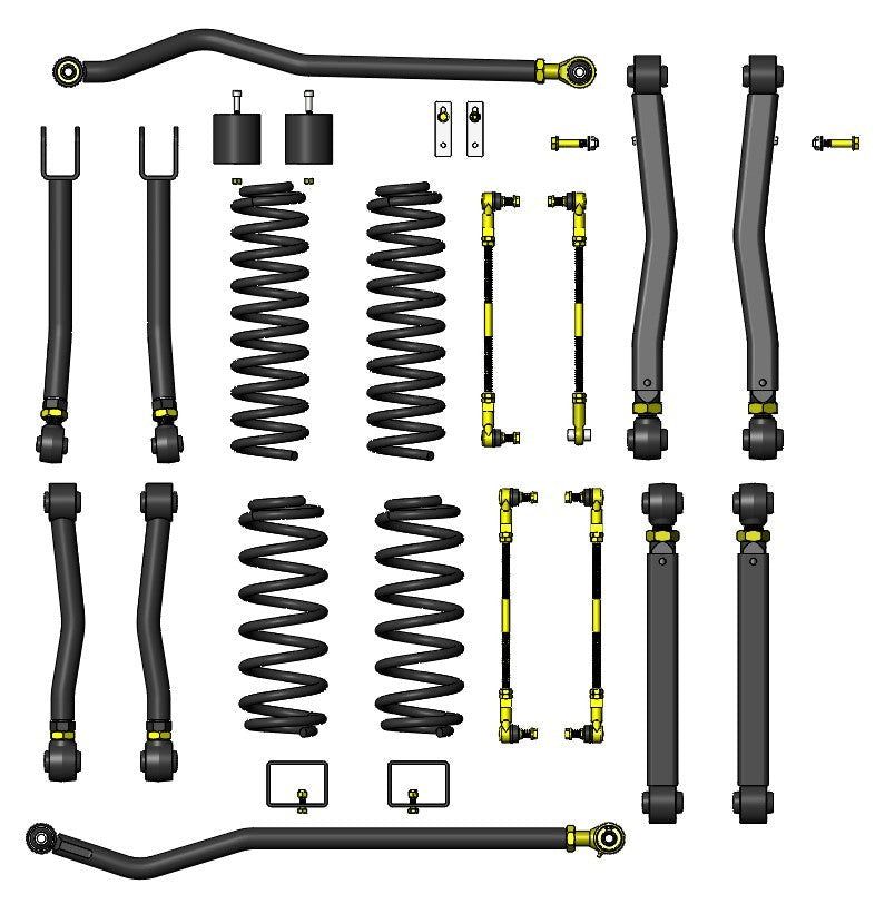 CLAYTON OFF ROAD Jeep Wrangler 3.5" OVERLAND+ Lift Kit 2018-PRESENT, JL 3009035