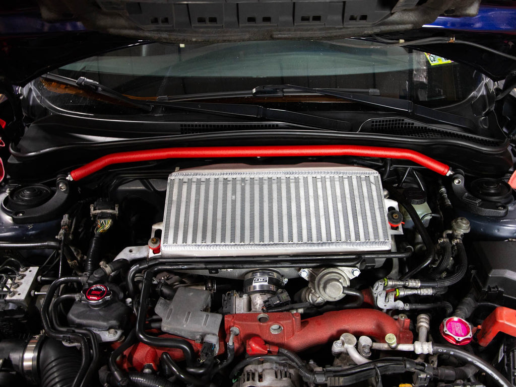 GrimmSpeed Strut Bar (Red) - 2008-2014 Subaru WRX / STI