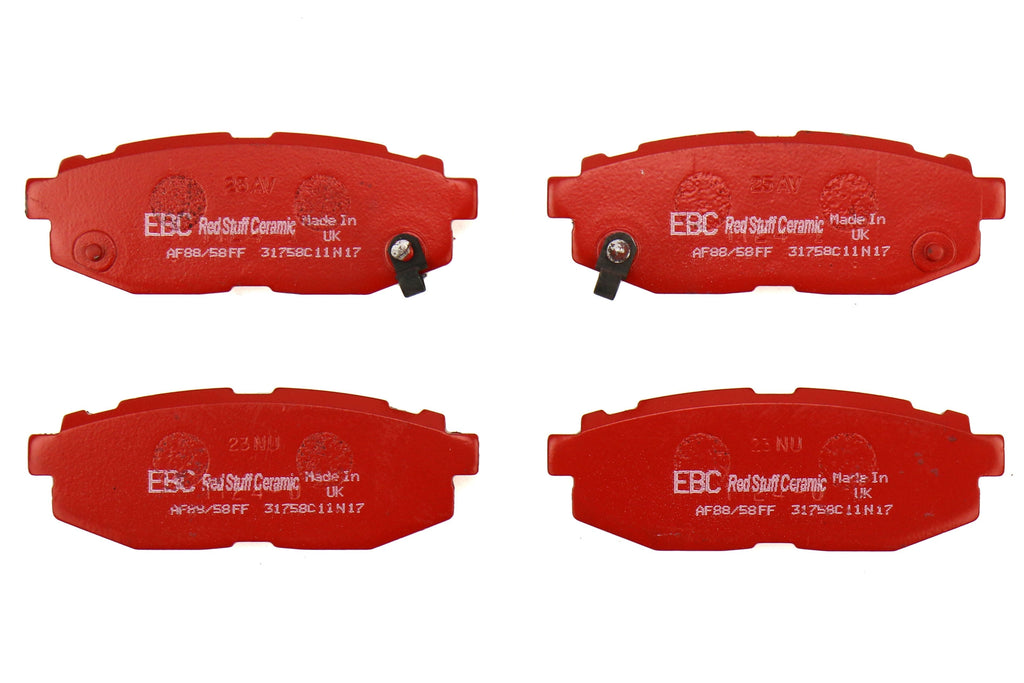 EBC Brakes Redstuff Ceramic Rear Brake Pads - 2022-2026 Subaru WRX (Manual Parking Brake) / 2013-2016 Scion FR-S / 2013+ Subaru BRZ / 2017-2020 Toyota GT86