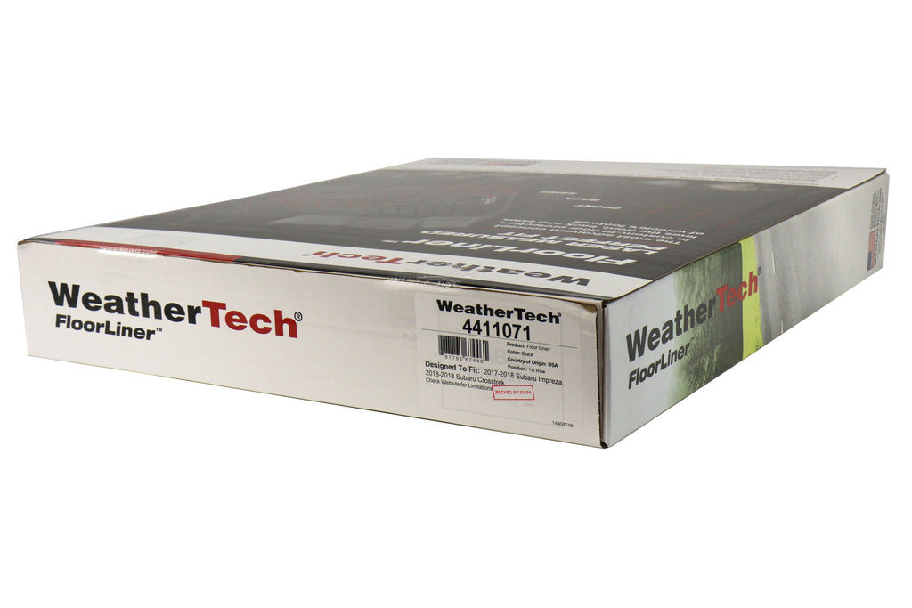 Weathertech Floorliner Black Front - 2018-2021 Subaru Crosstrek / 2017-2021 Impreza