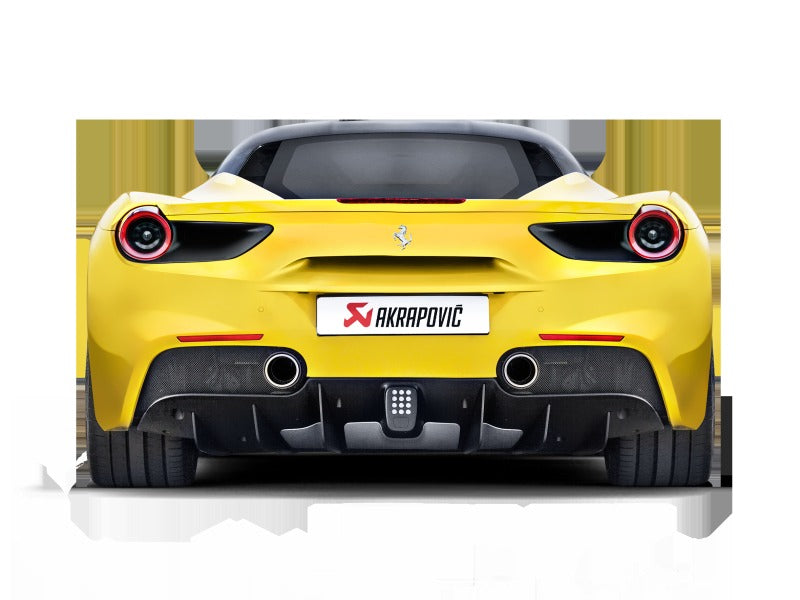 Akrapovic Slip-On Line Titanium with Carbon Tips for 2016-2017 Ferrari 488 GTB/488 Spyder - MTP-FE488H