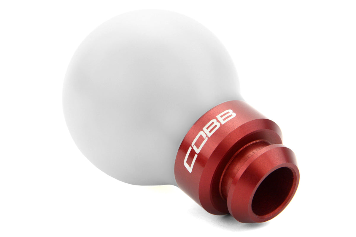 COBB Tuning Delrin Shift Knob White/Red 5MT - Subaru 5MT Models (inc. 2002-2014 WRX)