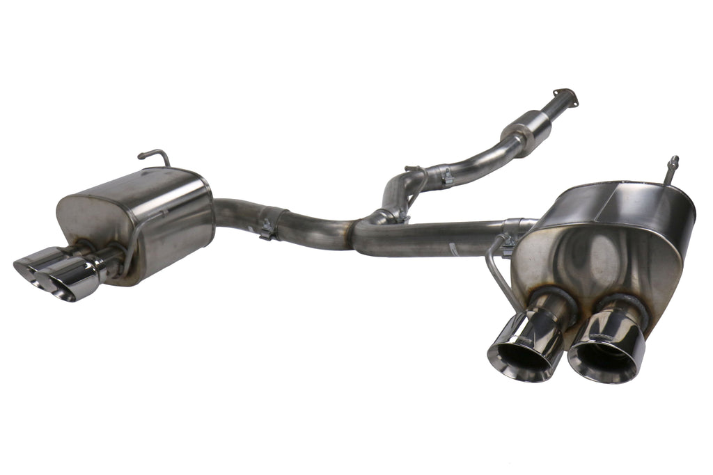 Corsa Sport Cat Back Exhaust - Polished Quad 3.5in Tips - 2015-2021 Subaru WRX