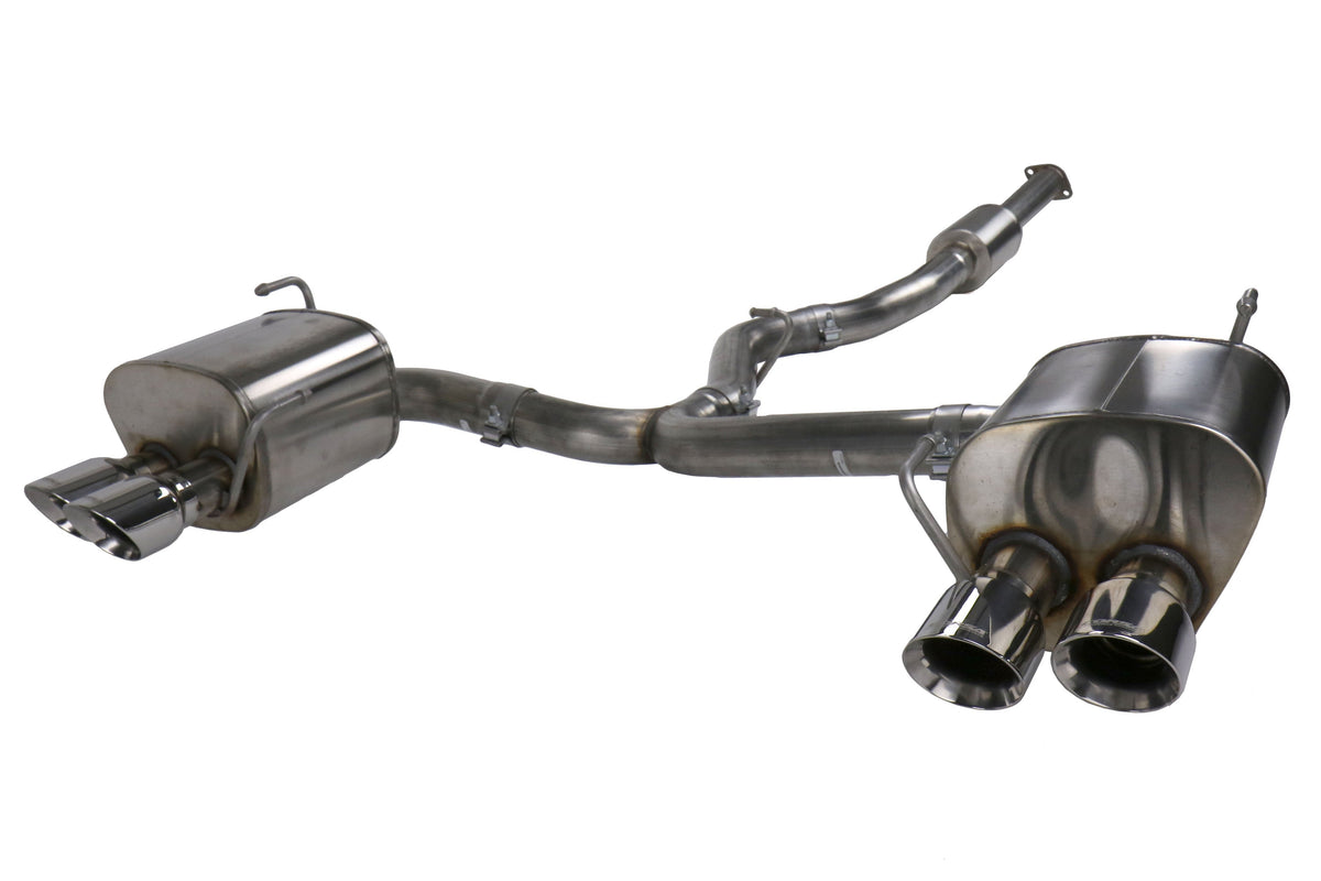 Corsa Sport Cat Back Exhaust - Polished Quad 3.5in Tips - 2015-2021 Subaru WRX