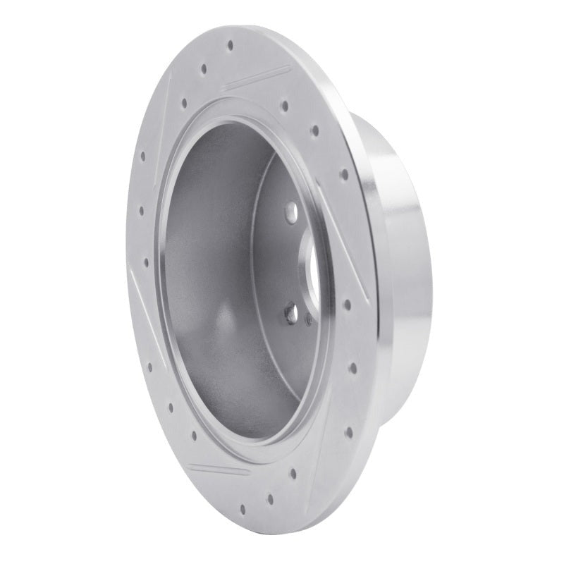 R1 Concepts Drilled & Slotted Silver Rear Right Brake Rotor - 2005-2009 Subaru Outback