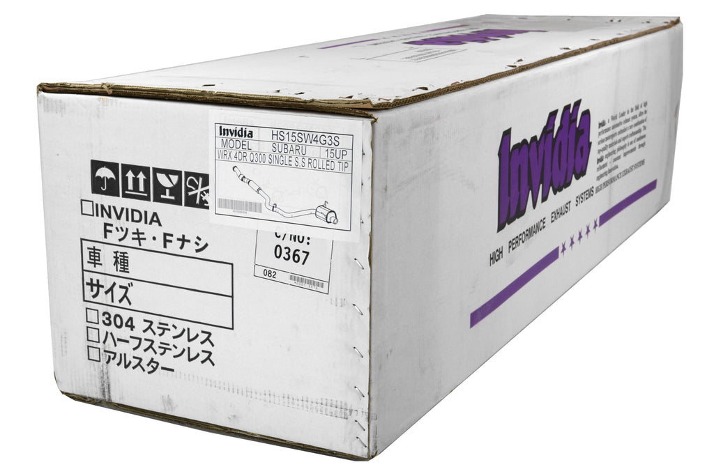 Invidia Q300 Single Exit Cat Back Exhaust - Stainless Steel Tip - 2015-2021 Subaru WRX / STI
