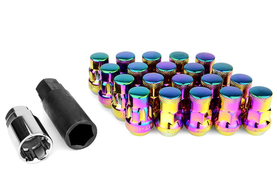 Wheel Mate Muteki SR35 Close End Lug Nuts w/ Lock Set - Neon 12x1.50 35mm