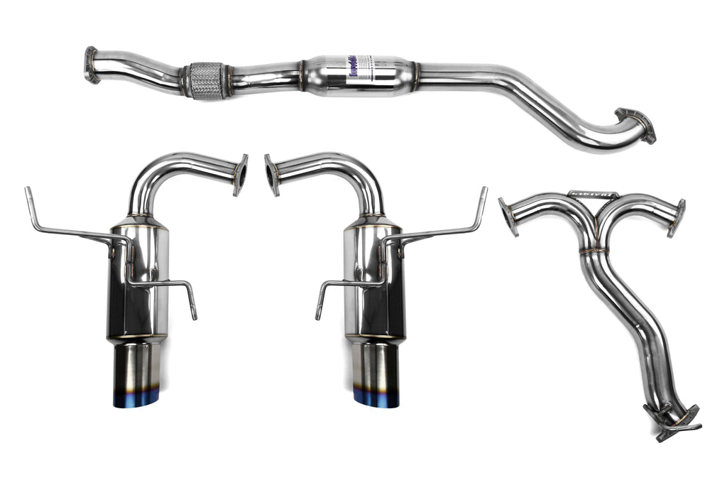 Invidia N1 Dual Exit Cat Back Exhaust - Titanium Tips - 2015-2021 Subaru WRX / STI