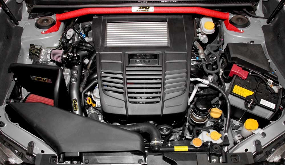 AEM Front Strut Bar - Red - 2015-2021 Subaru WRX / STI