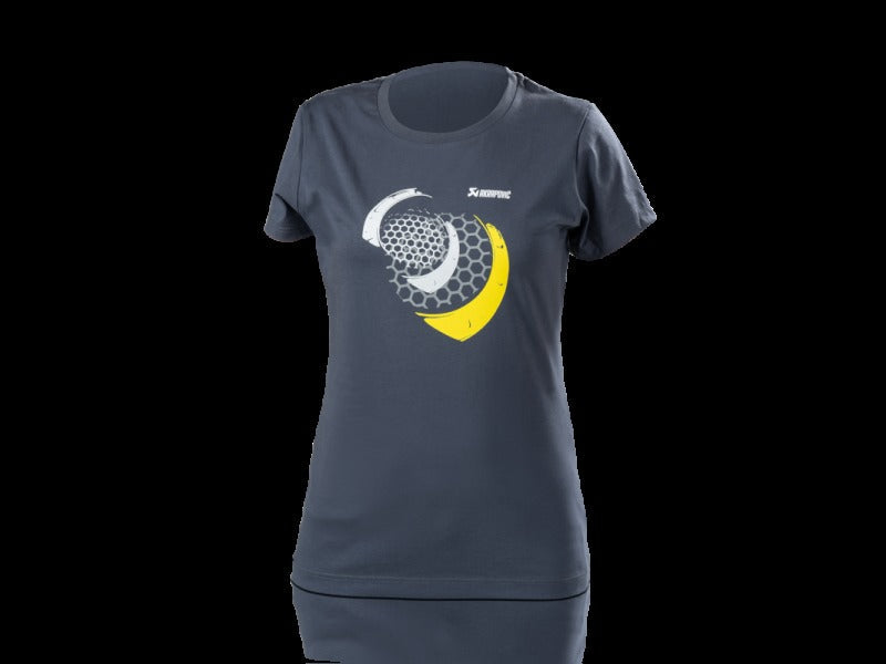 Akrapovic Lifestyle T-shirt Mesh Womens Blue-Grey - Small - 801764