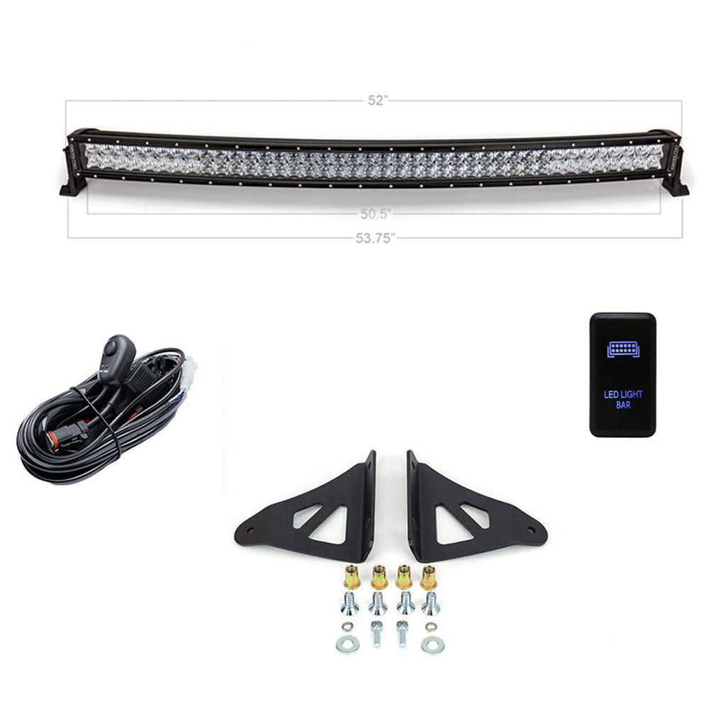 2003-2022 Toyota 4Runner 52" Curved LED Light Bar Roof Brackets Combo Kit