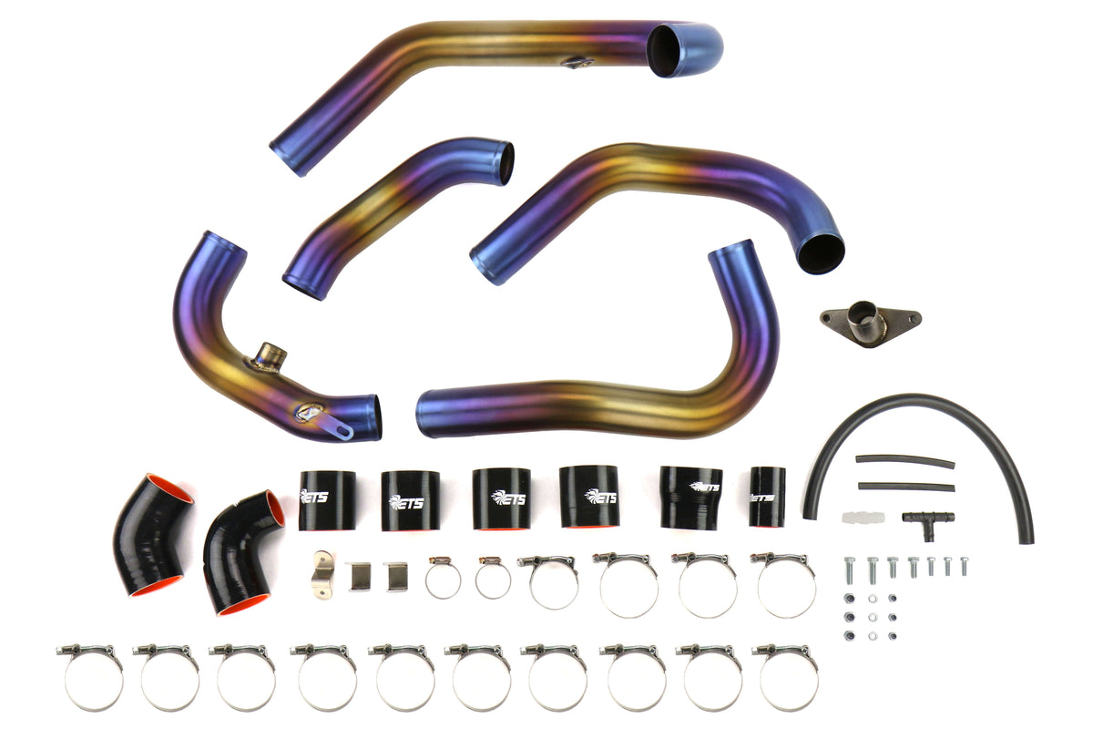 ETS Titanium Front Mount Intercooler Piping Kit Spot Anodized - 2008-2014 Subaru STI