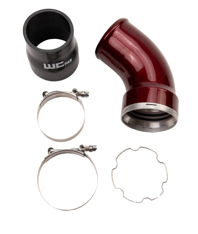 Wehrli 06-10 GM Duramax LBZ/LMM Intercooler Outlet Elbow Kit - Candy Red