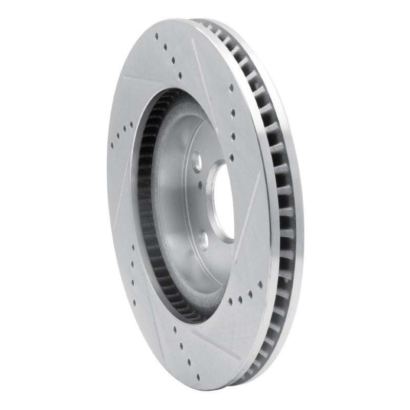 R1 Concepts Drilled & Slotted Silver Front Left Brake Rotor - 2019-2024 Subaru Forester