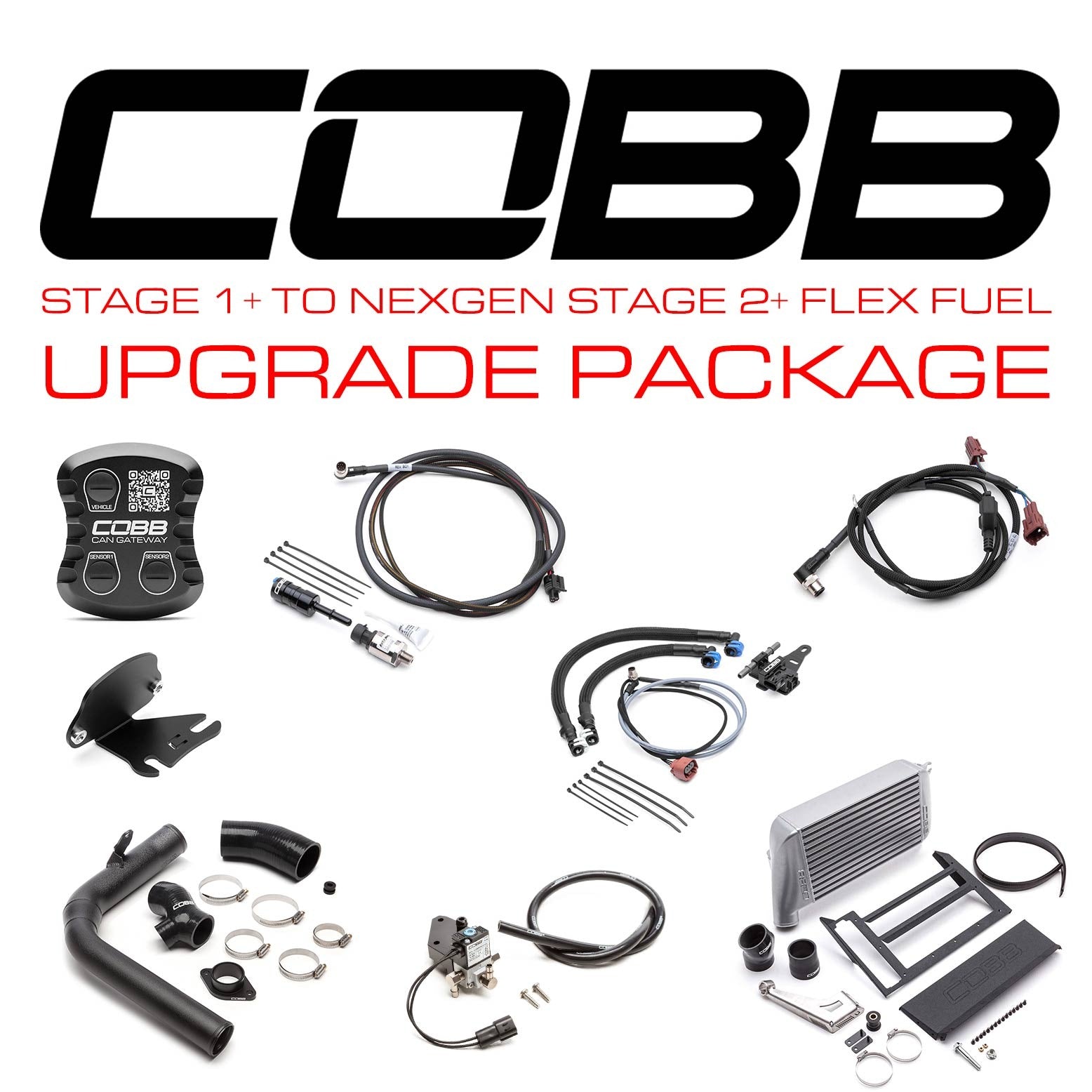Cobb Stage 1+ to NexGen Stage 2 + CAN Flex Fuel Power Package - Silver - 2018-2021 Subaru WRX