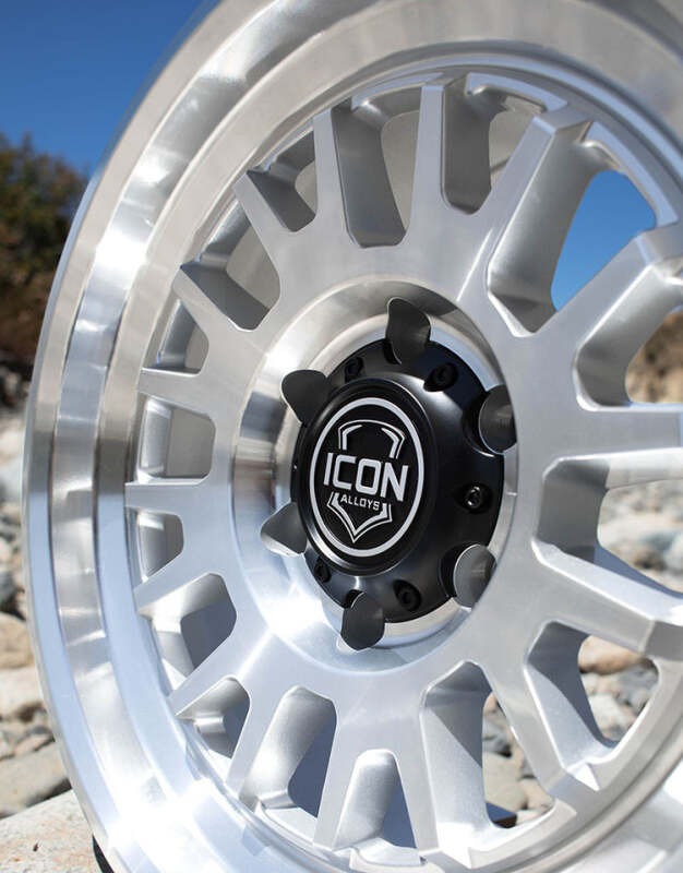 ICON Alloys Anza 17x8.5 6x5.5 +25mm 5.75" Backspacing Silver Machined Wheel - 8217859057SM