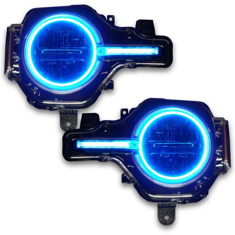 Oracle 21-22 Ford Bronco Headlight Halo Kit w/DRL Bar - Base Headlights -w/BC1 Controller
